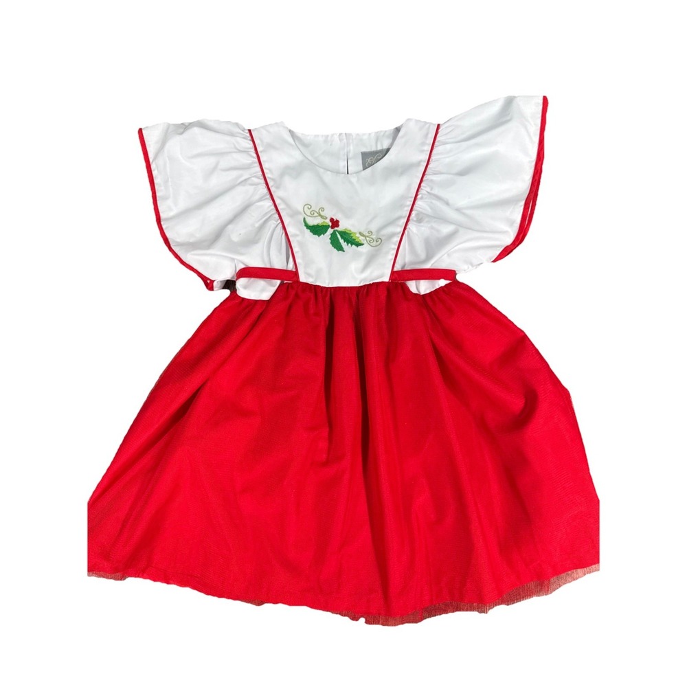 Eleanor Rose Christmas‎ Pinafore 4-5 Red
